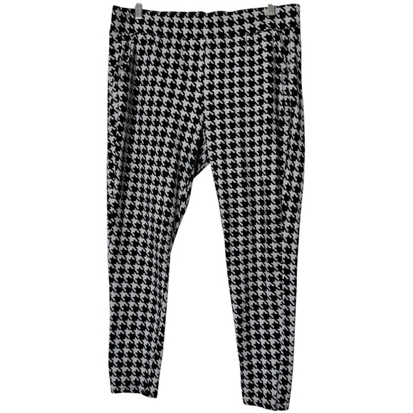 torrid Pants - Torrid Houndstooth Pants | Size 2 (2X) | Stretch Ankle Ponte Knit Black White